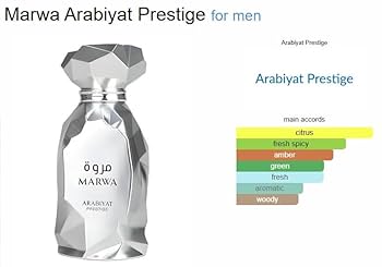 Arabiyat Prestige Marwa Silver-M様 Marwa Eau de Parfum, 100ml, Silver For Men Made in UAE
